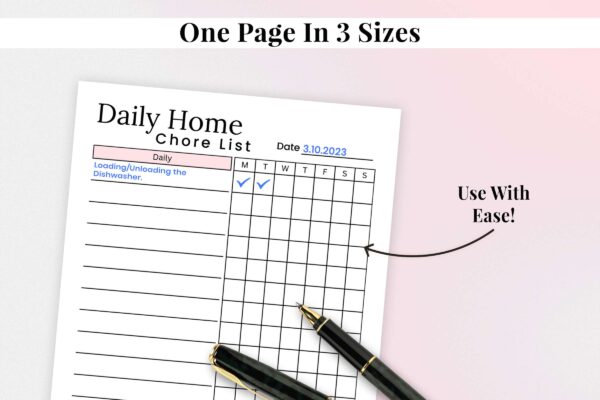 Daily Home Chore List Feature Image 5 2 Chore list for kids, home management, adhd cleaning