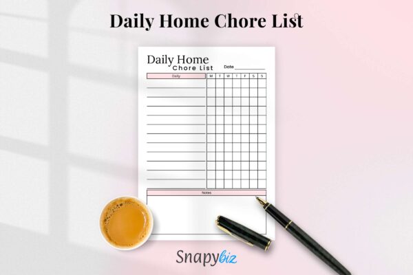 Daily Home Chore List Feature Image 6 2 Chore list for kids, home management, adhd cleaning
