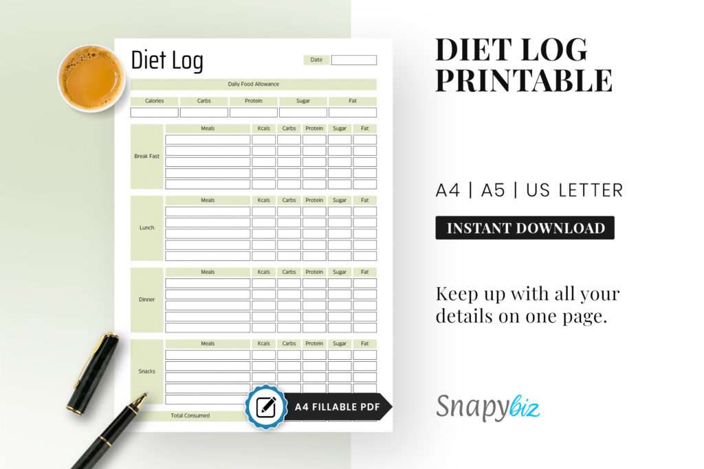 diet sheet, food log, diet planner, diet log, diet plan