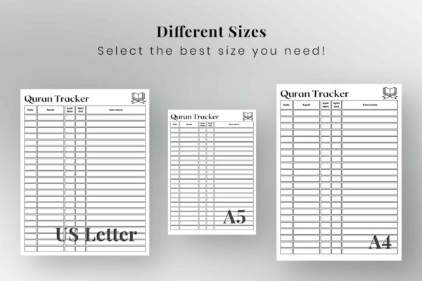 Free printable quran tracker - image 3