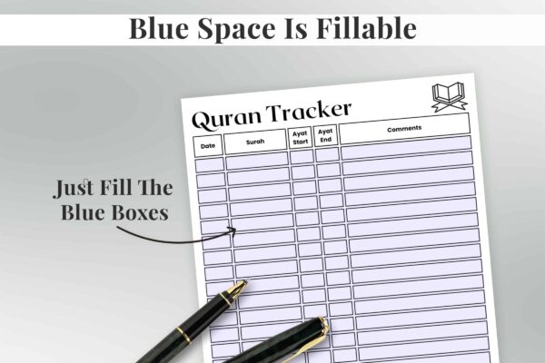 Free printable quran tracker - image 4