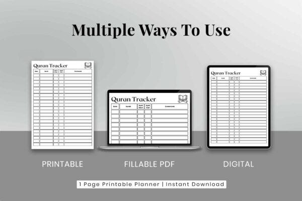 Free printable quran tracker - image 5