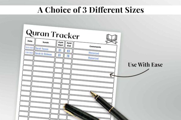 Free printable quran tracker - image 6