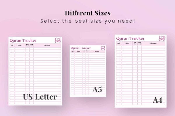 Printable quran tracker - image 3