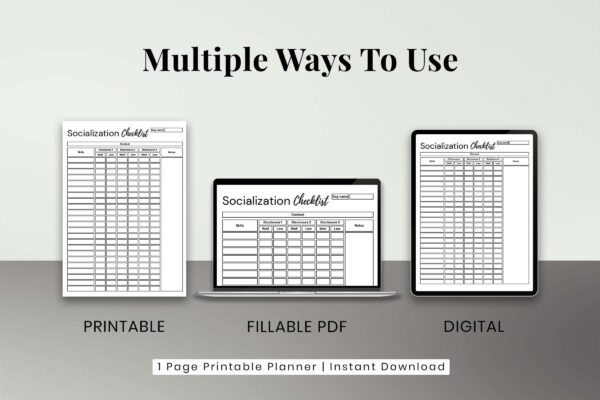 Fillable Puppy Socialization Feature Images 3 Puppy socialization checklist printable
