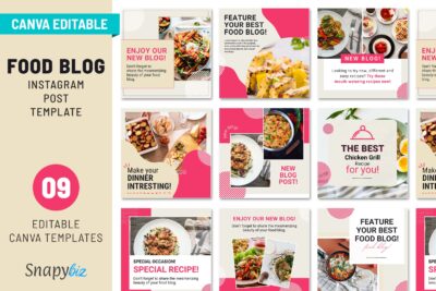 food instagram post template free