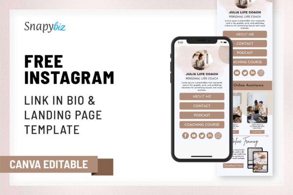 Free Instagram Landing Page 10 Free landing page for instagram - image 3