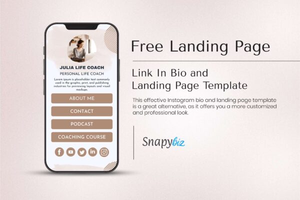 Free Instagram Landing Page 11 Free landing page for instagram - image 2