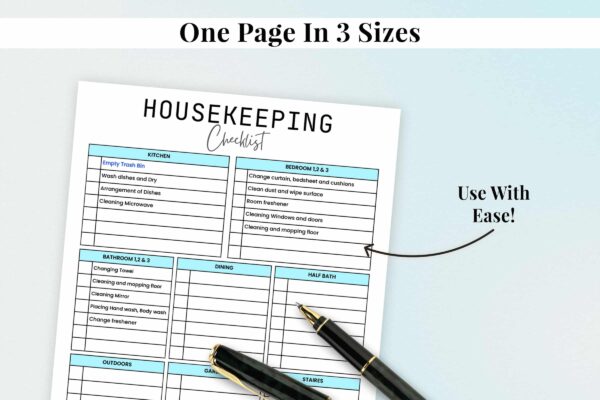 Housekeeping Checklist Blue Image 1 5 Airbnb cleaning checklist - image 5