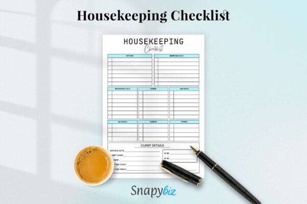 Housekeeping Checklist Blue Image 1 6 Airbnb cleaning checklist - image 6
