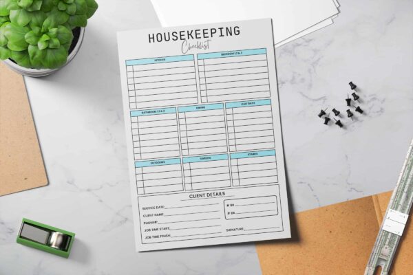 Housekeeping Checklist Blue Image 1 9 Airbnb cleaning checklist - image 9