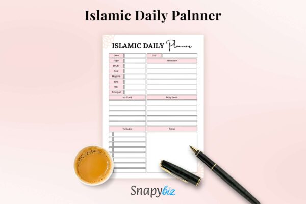 Islamic Daily Planner Feature Image 5 Islamic daily planner printable