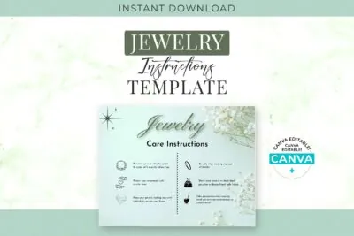 printable jewelry care instructions