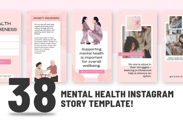 Mental Health Instagram Canva Story Template | SnapyBiz