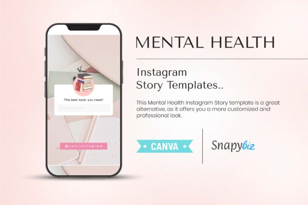 Mental Health Instagram Story Template Pink Feature Image 5 Mental health instagram canva story template - image 5