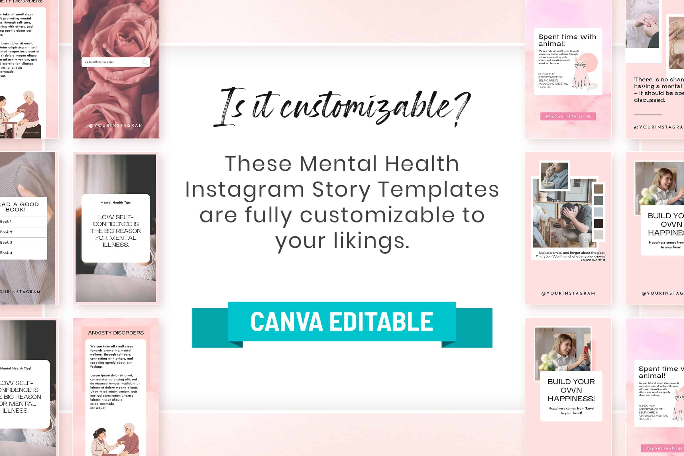 Mental Health Instagram Canva Story Template | SnapyBiz