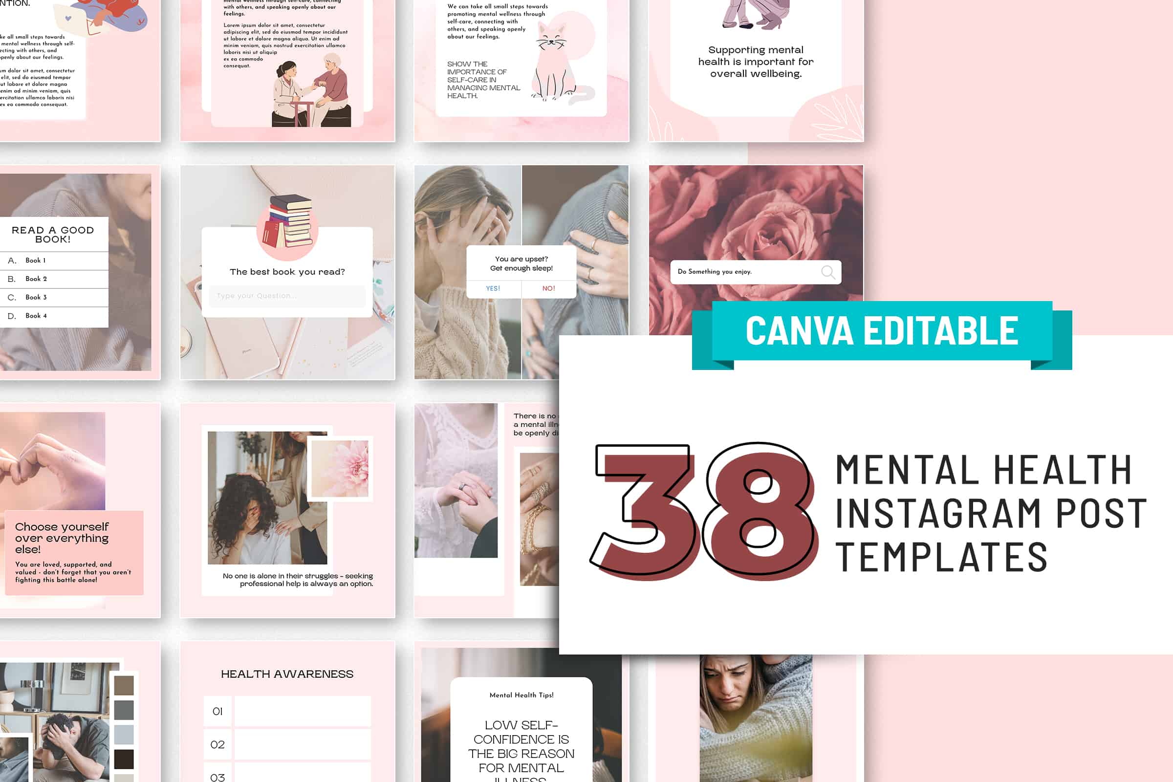 Mental Health Canva Instagram Template | SnapyBiz