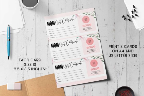 Minimal Mom Gift Certificate Template Feature Images 4 Minimal mom gift certificate template
