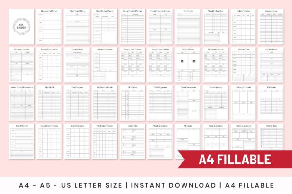 Mom Printable Planner Feature Image 2 Busy mom, stay at home mom mom planner pdf checklist for mom
