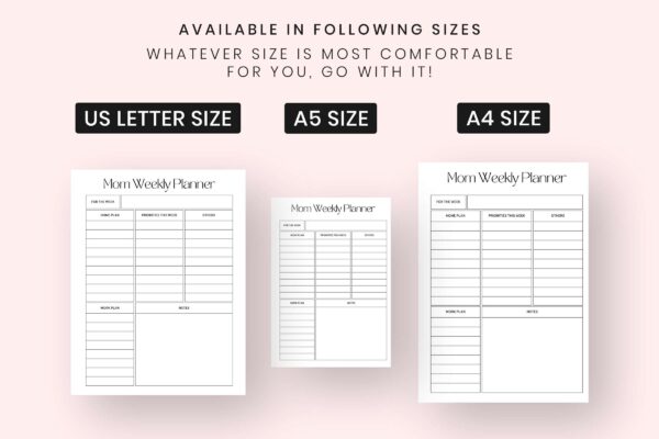 Mom Printable Planner Feature Image 3 Busy mom, stay at home mom mom planner pdf checklist for mom