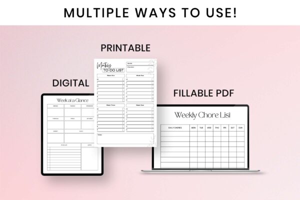 Mom Printable Planner Feature Image 8 Busy mom, stay at home mom mom planner pdf checklist for mom
