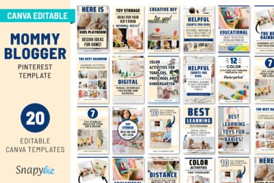 mommy blogger pinterest canva pin templates