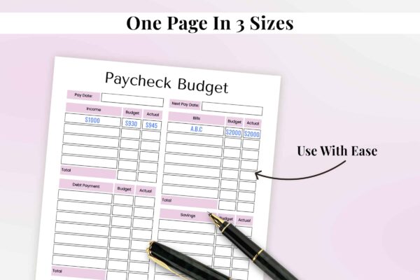 Paycheck Budget Printable Planner Feature Image 4 Budget by paycheck binder - image 5