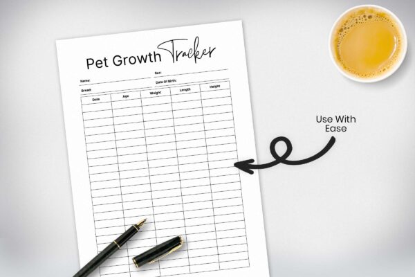 Puppy growth chart tracker