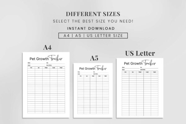 Puppy growth chart tracker