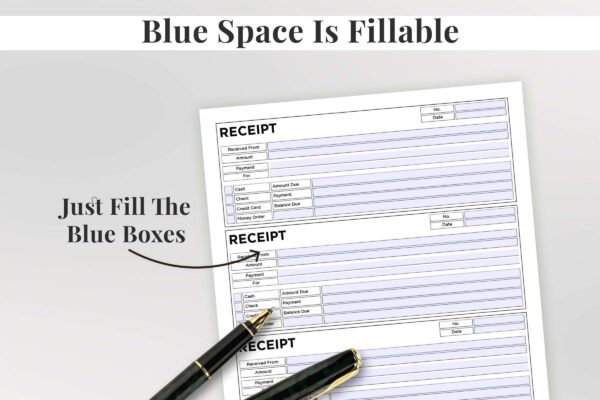 Printable Receipt Feature Image 2 Business receipt, receipt printable, invoice receipt