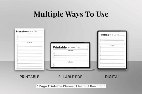 Printable To Do List Feature Image 3 To do list printable planner pdf - image 4