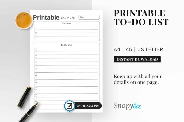 Printable To Do List Feature Image To do list printable planner pdf