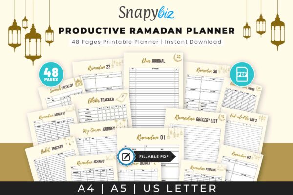 Productive Ramadan Planner Ramadan printable planner