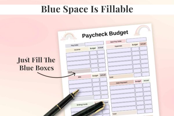 Rainbow Paycheck Budget Feature Image 2 Paycheck budget printable planner pdf - image 3