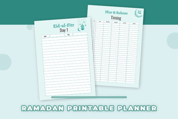 Ramadan Planner Bundle 1 Ramadan printable planner