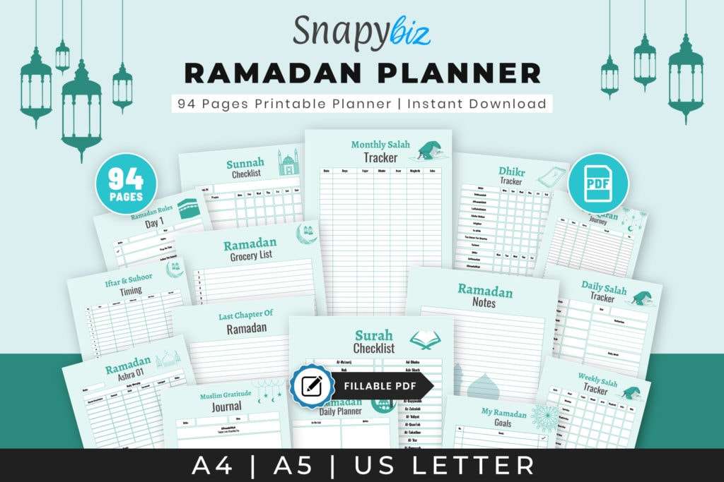 ramadan printable planner