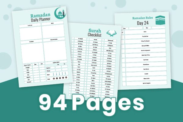 Ramadan Planner Bundle 2 Ramadan printable planner