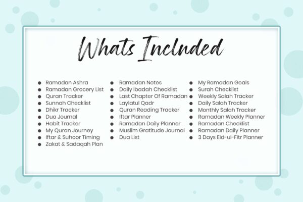 Ramadan Planner Bundle 5 Ramadan printable planner