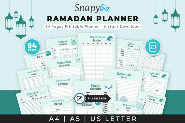 Ramadan Planner Bundle Ramadan printable planner