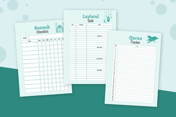 Ramadan Planner Bundle 8 Ramadan printable planner