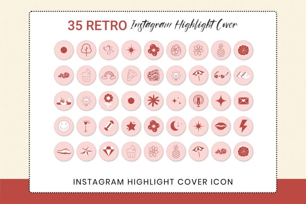 retro instagram highlight covers