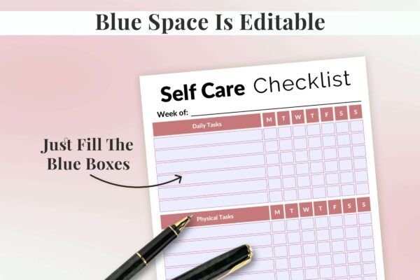 Self Care Checklist Feature Image 8 5 Free self care printables - image 6