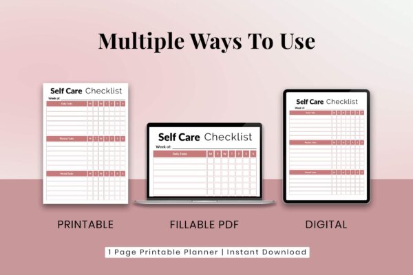 Self Care Checklist Feature Image 8 6 Free self care printables - image 5