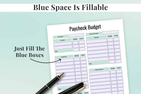 Single Paycheck Budget Feature Image 2 Paycheck budget printable planner pdf - image 3