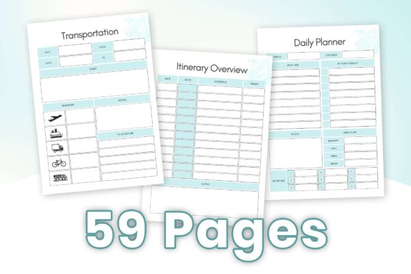 Travel Printable Planner Feature Image 2 Travel printable tracker
