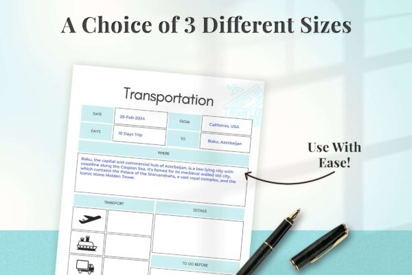 Travel Printable Planner Feature Image 4 Travel printable tracker