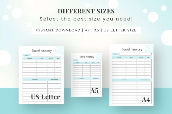 Travel Printable Planner Feature Image 9 Travel printable tracker