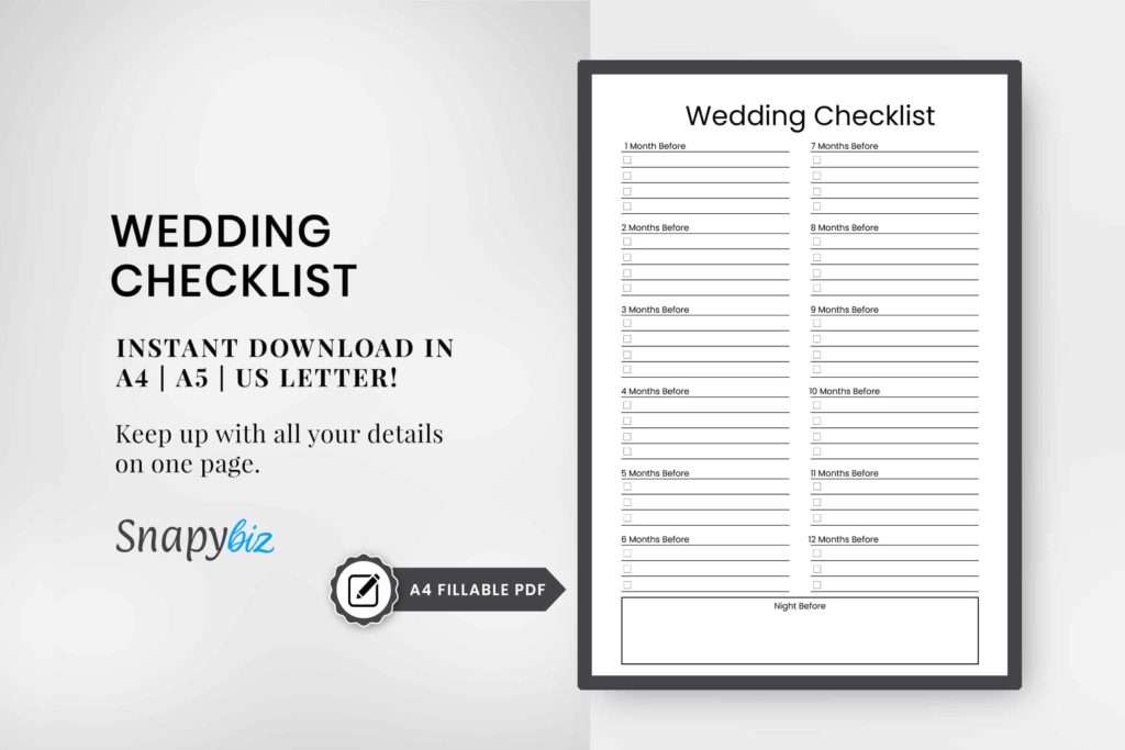 Wedding Checklist Wedding Checklist