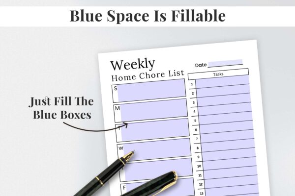 Weekly Home Chore List Feature Image 3 Weekly home chore list, home management, adhd cleaning