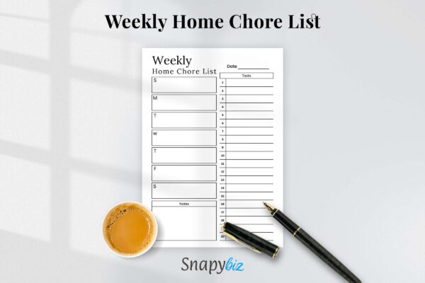 Weekly Home Chore List Feature Image 6 Weekly home chore list, home management, adhd cleaning